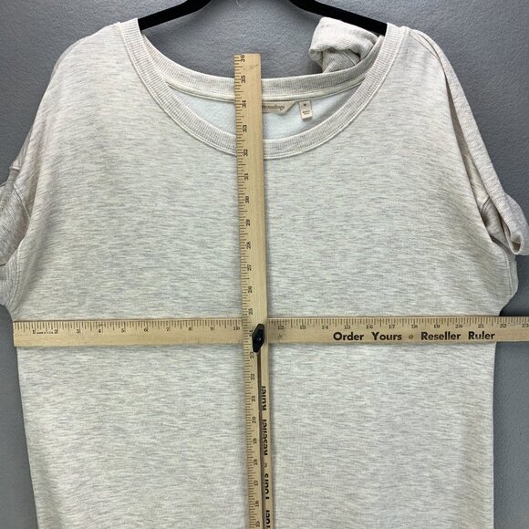 Soft Surroundings Sweatshirt Womens Medium Oatmeal Heather Pullover Athleisure - Picture 9 of 14